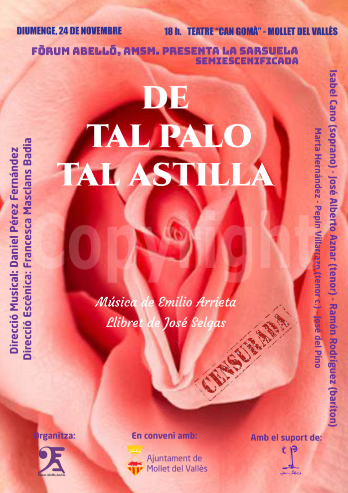 Cartel de "de tal Palo tal Astilla"l